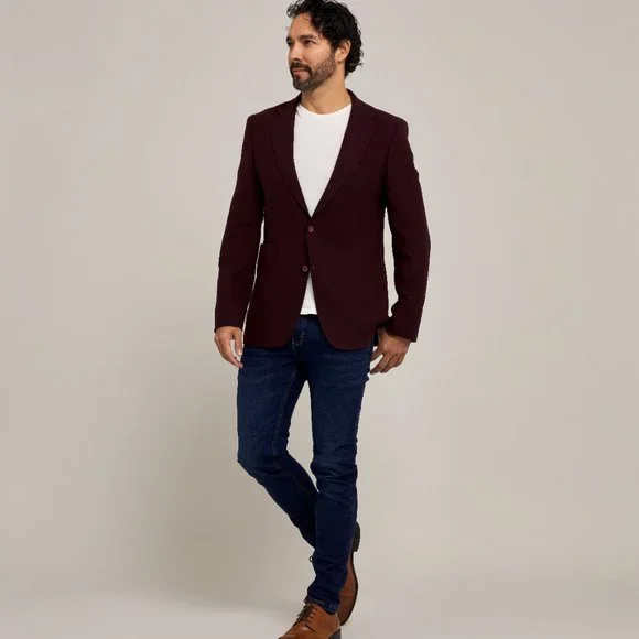 The Merlot Winter Slim Fit Blazer